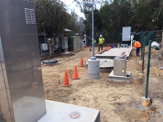 Asphalt paving work in progress