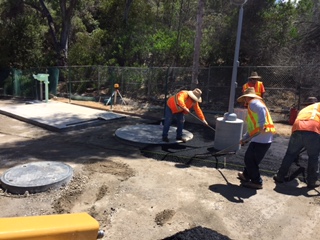 Completed paving job